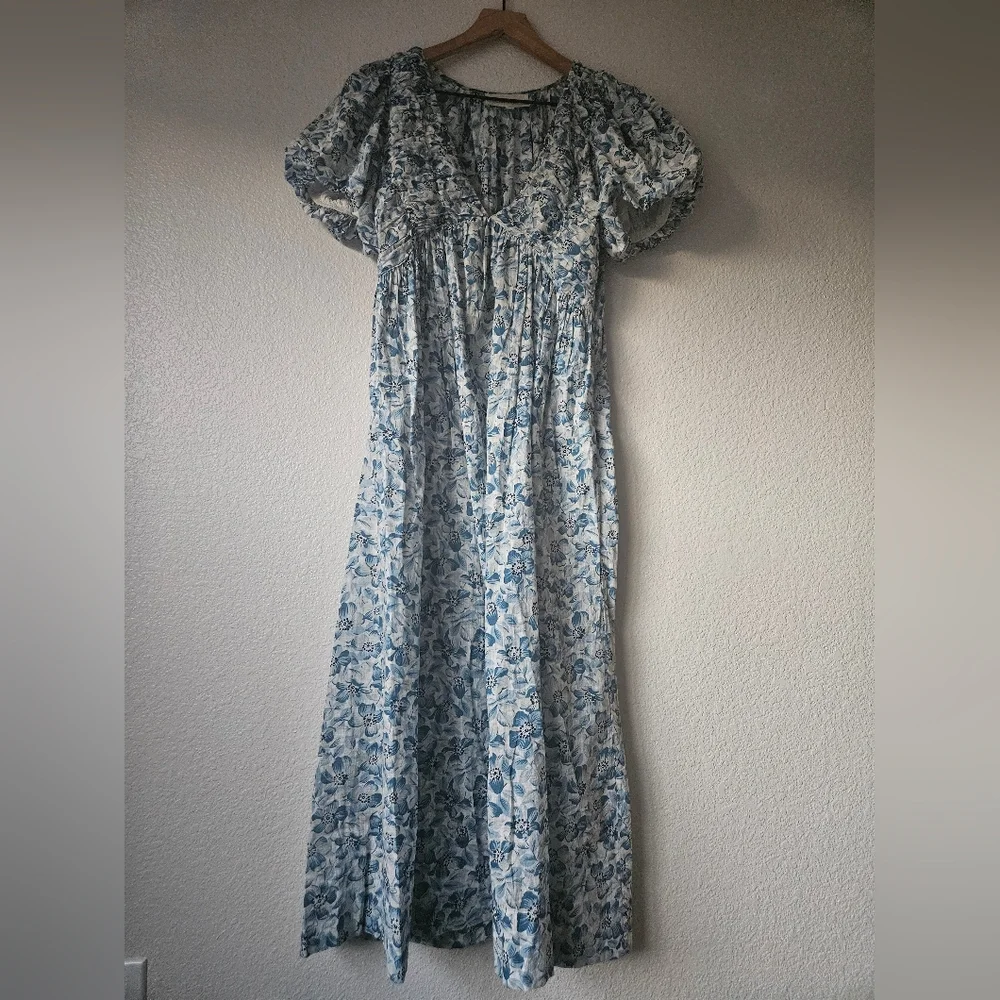 The GREAT. the Gallery dress, light sky pressed floral, size 1 ( small ) - Picture 6 of 10